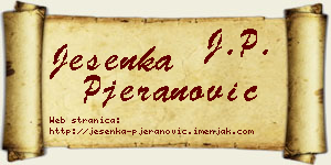 Jesenka Pjeranović vizit kartica